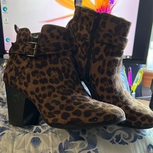 Cheetah ankle booties